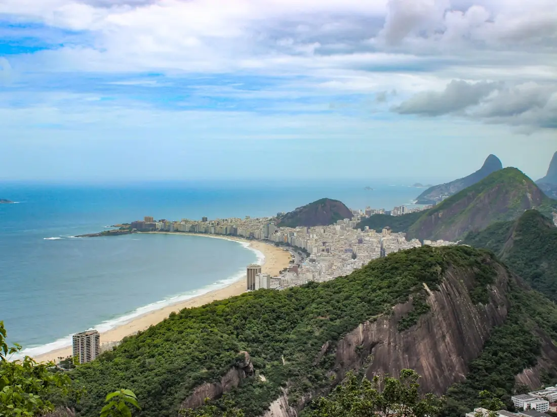 Brazilian coastline seen from above